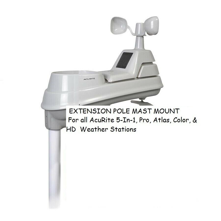 AcuRite EXTENSION POLE Mount 5-in-1 Pro Iris Atlas Acu-Rite Weather Station USA