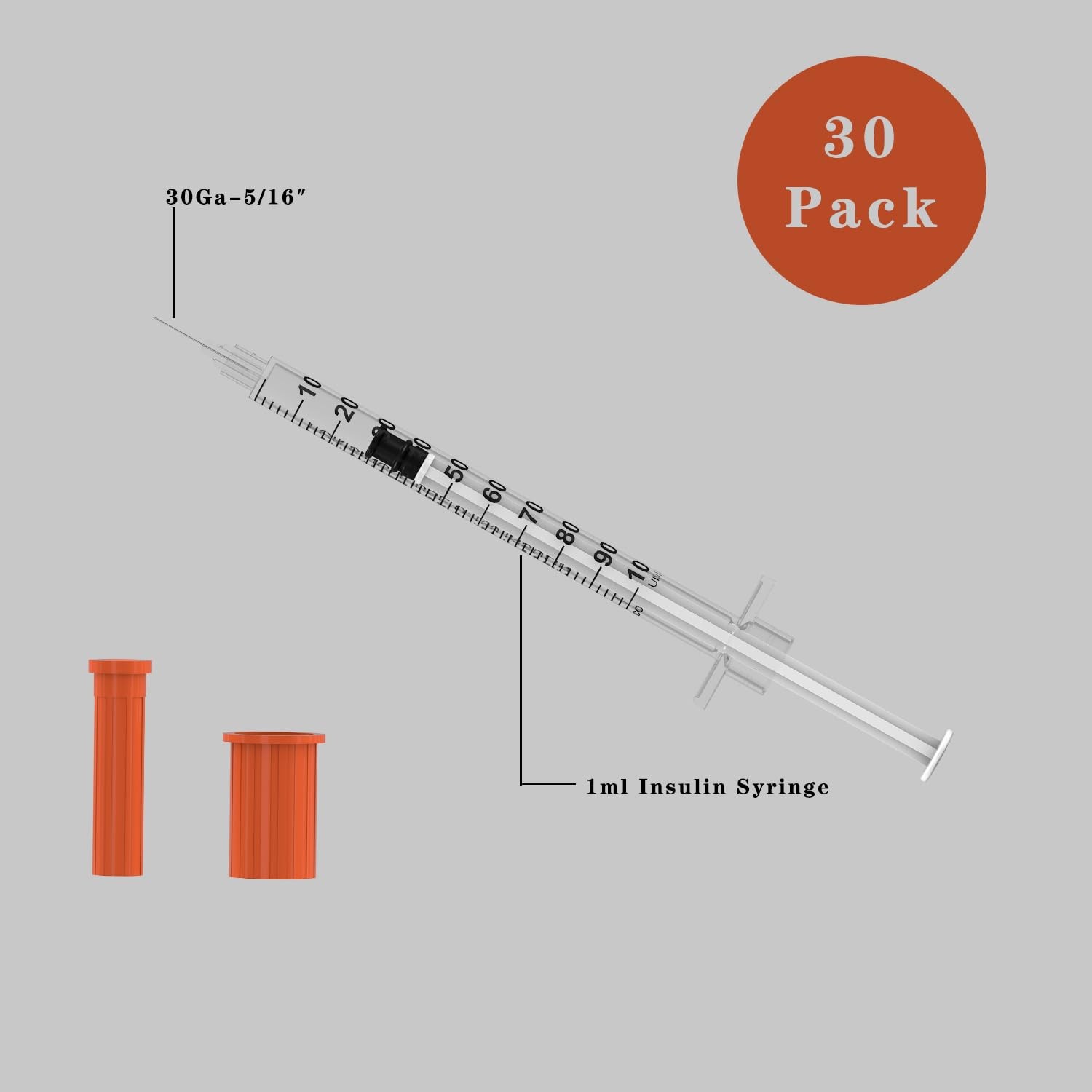 30 Gauge 5/16 inch Needle, 1ml Disposable Lab Dispensing Supplies,Individual Wra