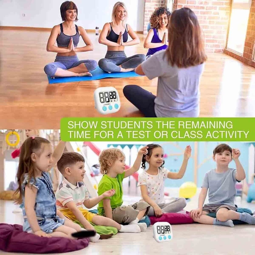 2 pack LCD digital kitchen cooking timer countdown clock loud alarm magnetic