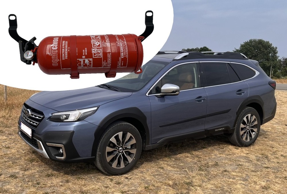 Fire extinguisher bracket for Subaru Outback BT
