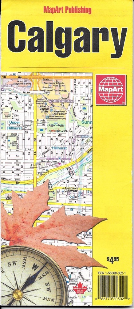 Map of Calgary, Canada, by MapArt Publishing