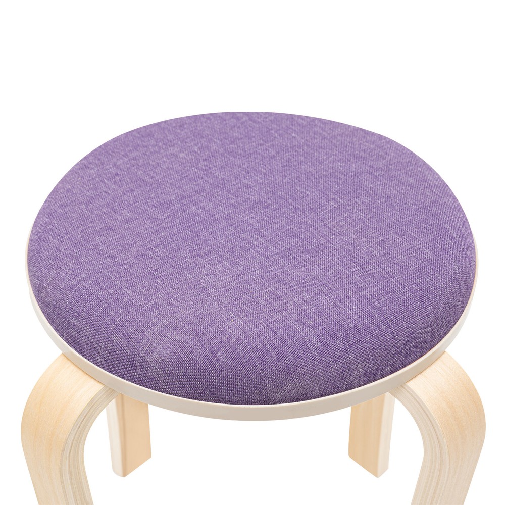 8pcs Stackable Stools Stackable Round Stools Mutil-color Stacking Wooden Stools