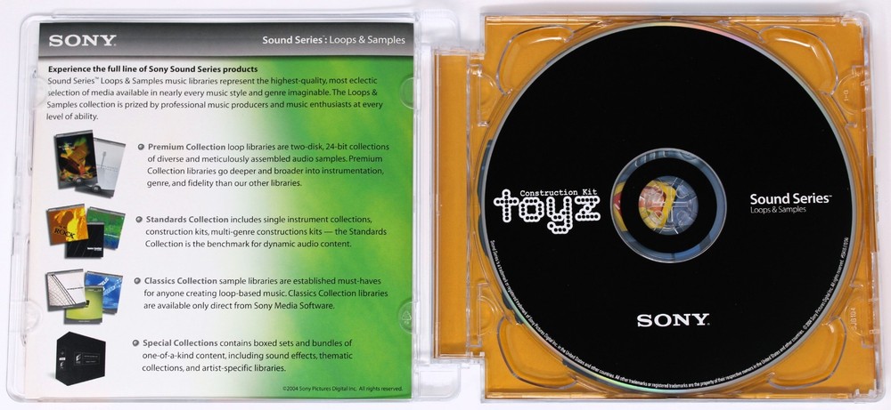 Sony Sound Series Toyz Construction Kit Sample/Sound Library/Sampling CD