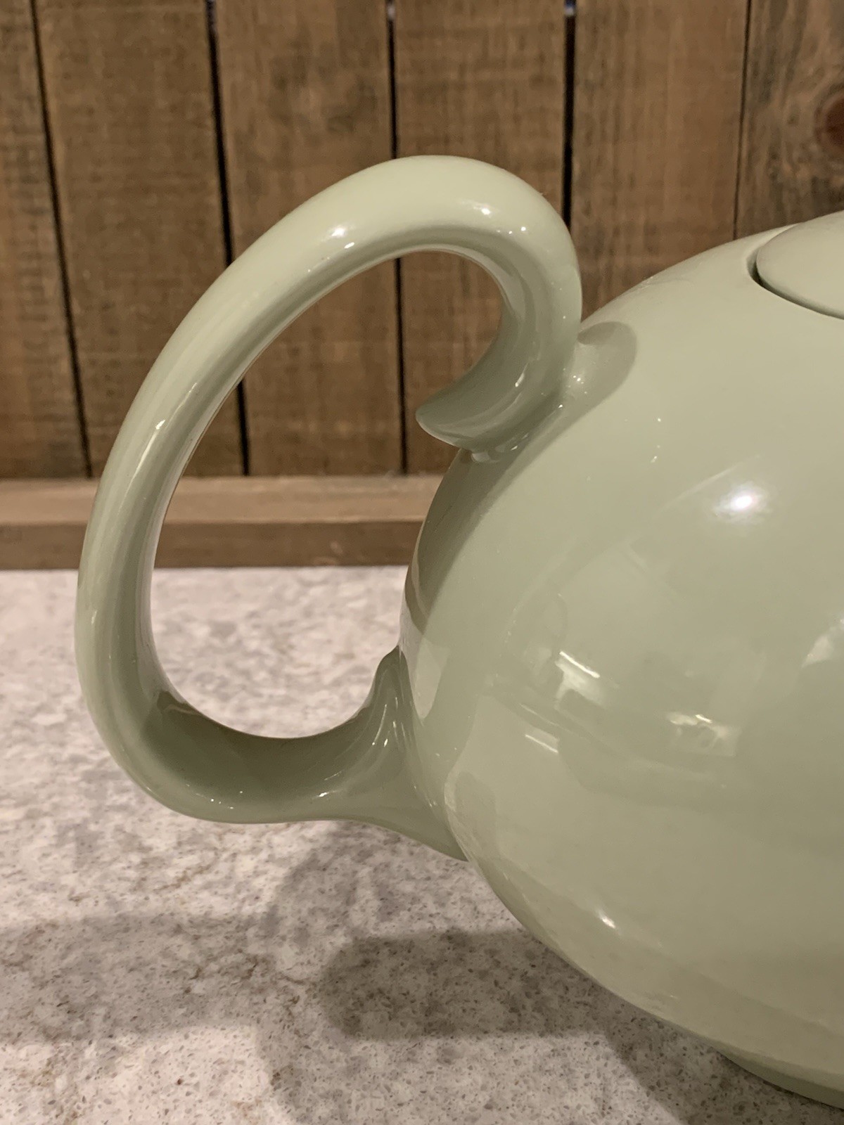 Beautiful Sage Green Ceramic Tea Pot Pitcher Marked #2 On Bottom