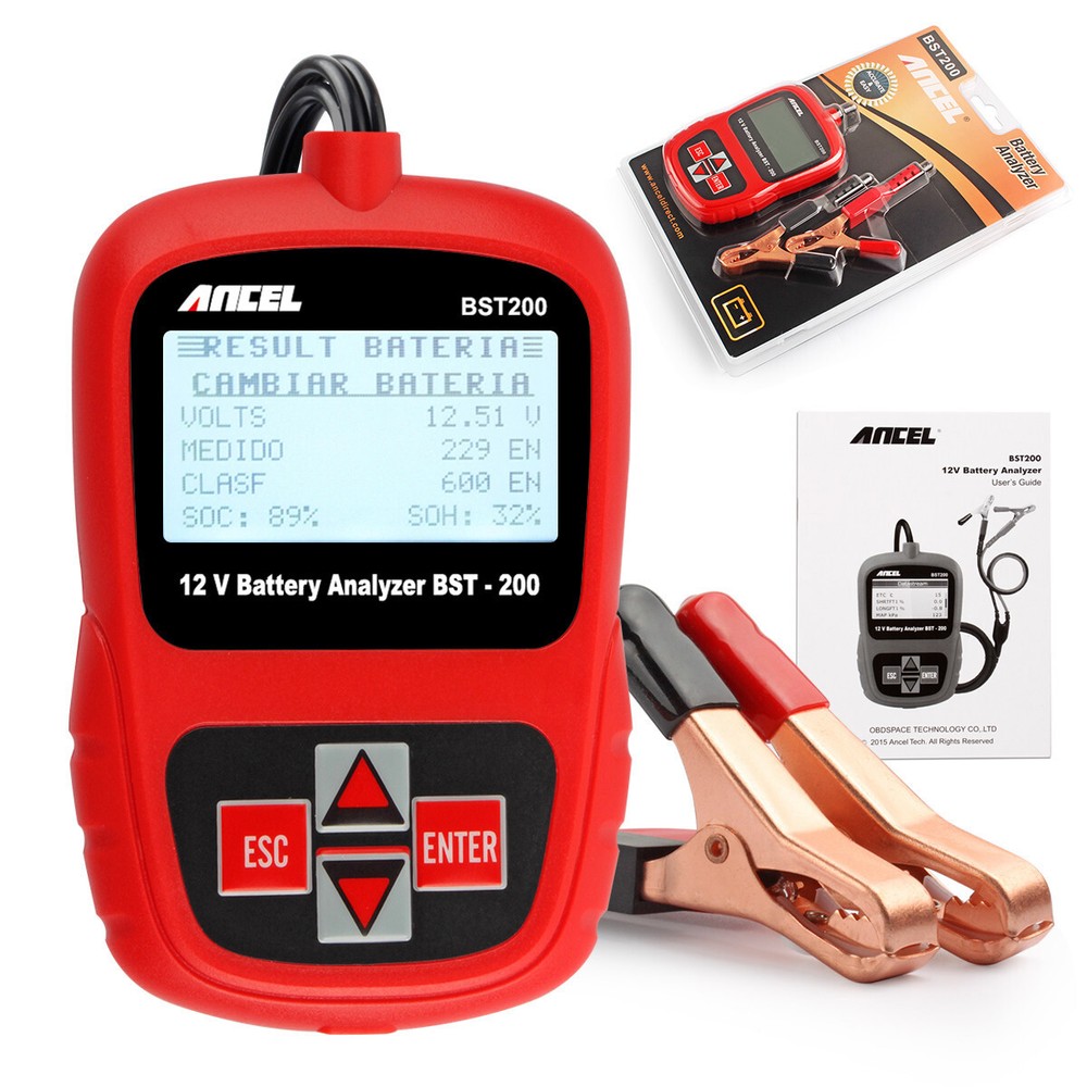ANCEL BST200 Car Battery Tester Cell Load Test Tool Digital Analyzer Tester