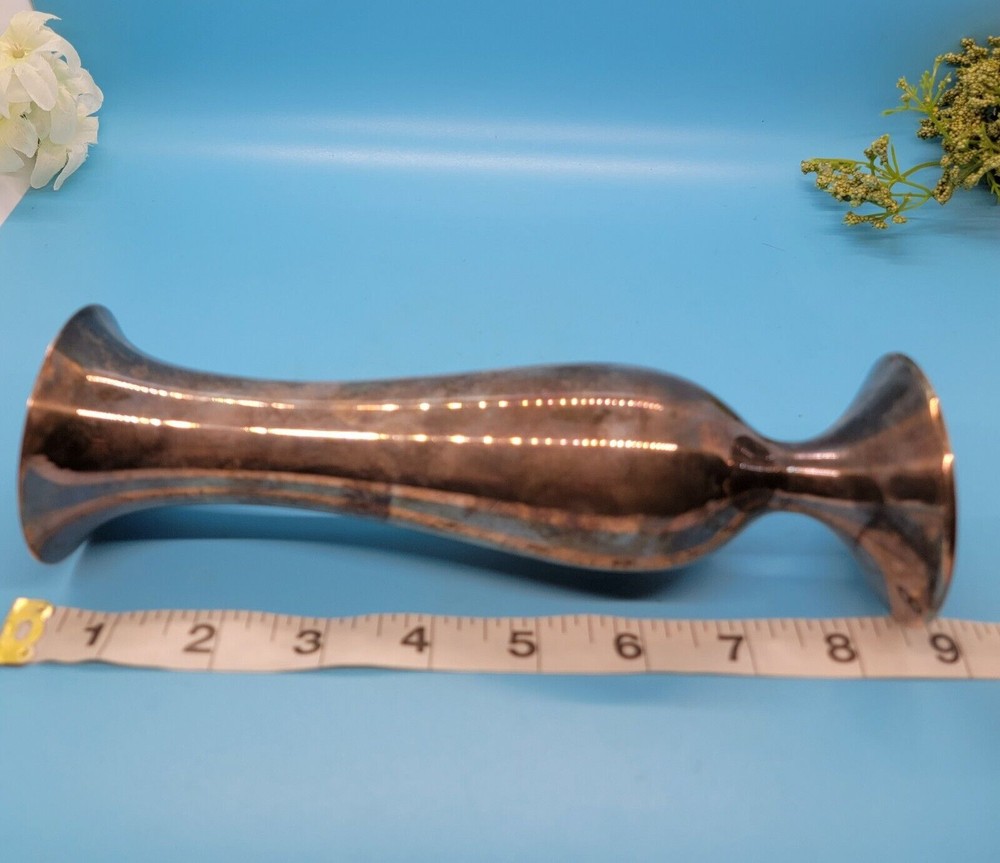 Towle Silverplated 8" Bud Vase EP Germany Tarnished