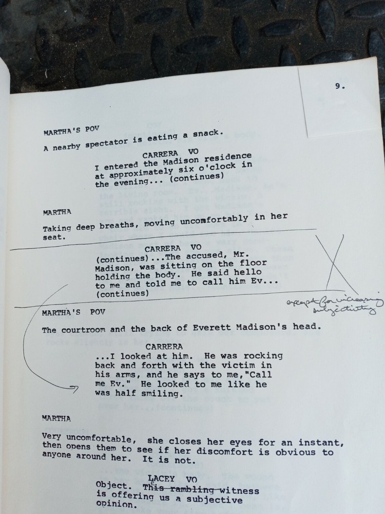 Roy Thinnes Original Script Screenplay The Thrusday Woman