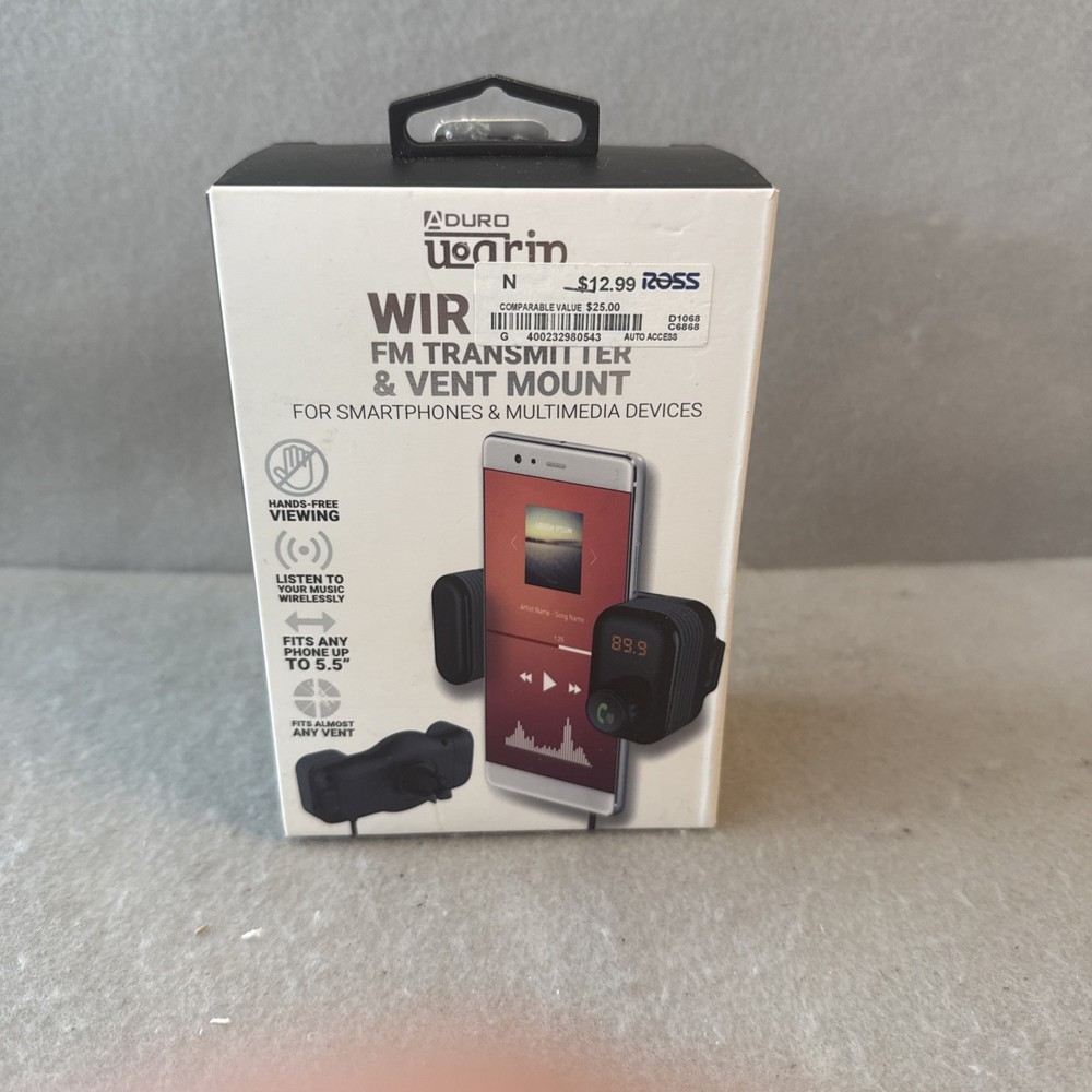 Bluetooth FM Transmitter Vent Car Mount for Smartphone Car