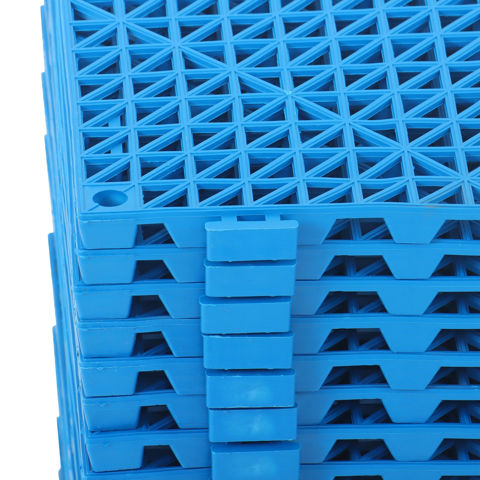 50PCS 12 x 12in Interlocking Drainage Floor Tiles Modular Interlocking Tile Blue