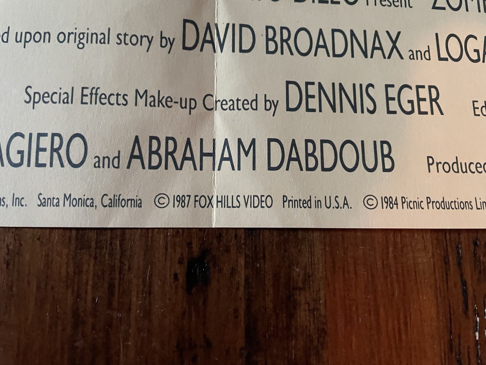 1987 ZOMBIE ISLAND MASSACRE Movie Poster - Horror