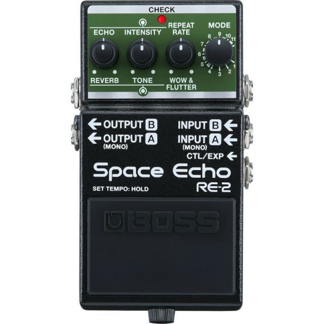 BOSS RE-2 Space Echo Compact Guitar Pedal Reissue with WOW Flutter