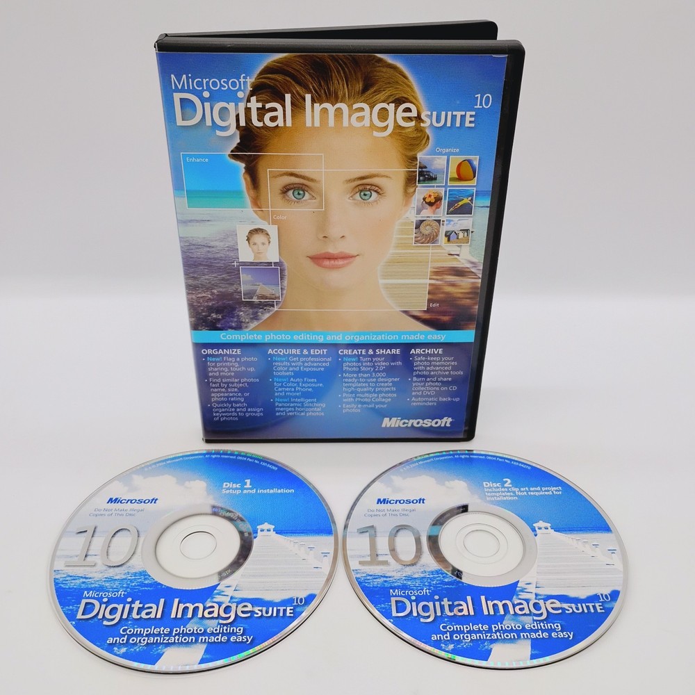 Digital Image Suite 10 (Windows PC, 2004, 2-Disc Set) Fast Free Shipping