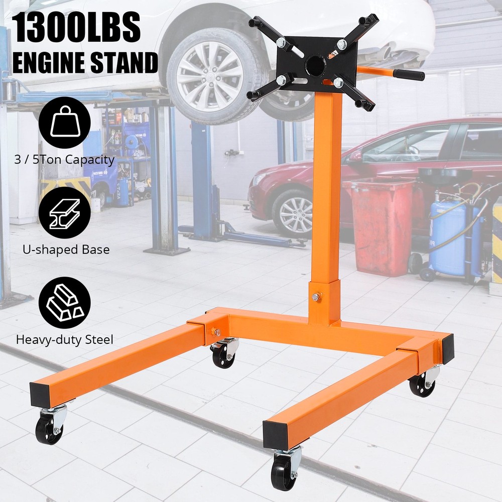 1300lbs Rotating Engine Stand Adjustable 360° Arms Universal Engine Block Holder