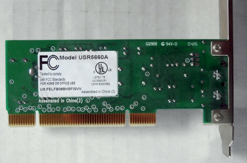USR U.S.Robotics 56K PCI Faxmodem Model 5660A Retail Open Box