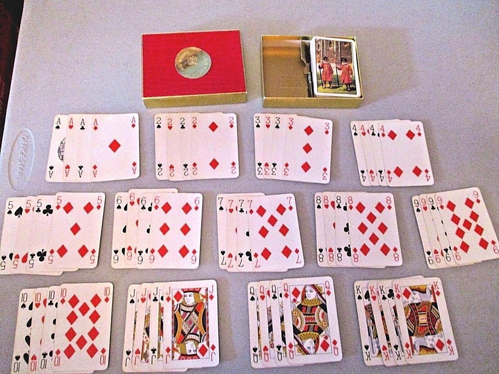 Vintage WADDINGTONS Fine Playing Cards DOUBLE DECK No Jokers BRITISH GUARDS
