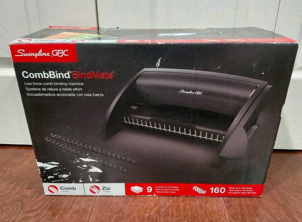 Swingline GBC CombBind BindMate Binding Machine New Open Box