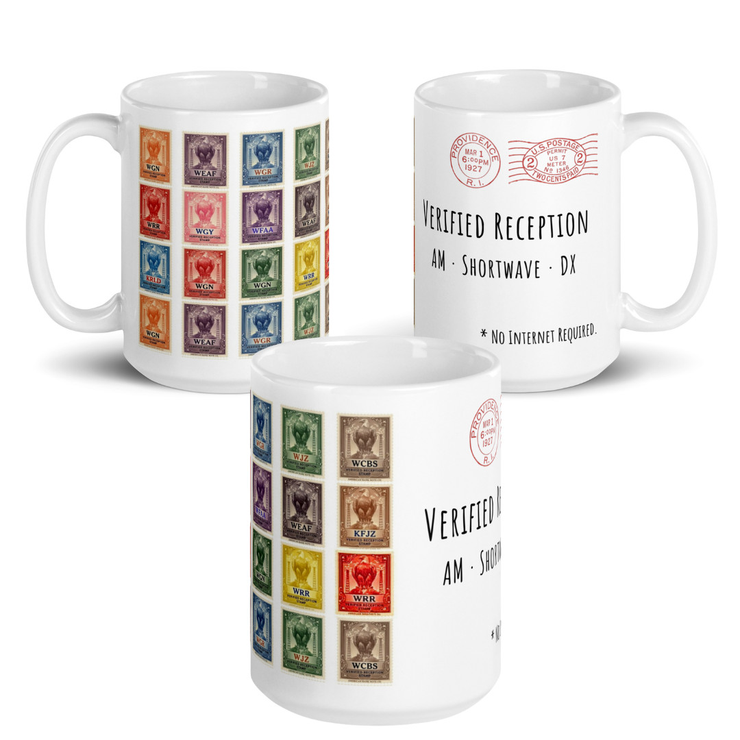 Verified Reception Radio Mug 15oz | AM Shortwave DX | No Internet Required