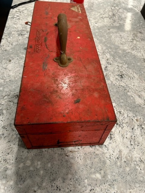 Vintage Snap On Tool Box 18"×7" Socket Flat Red Locking snapon