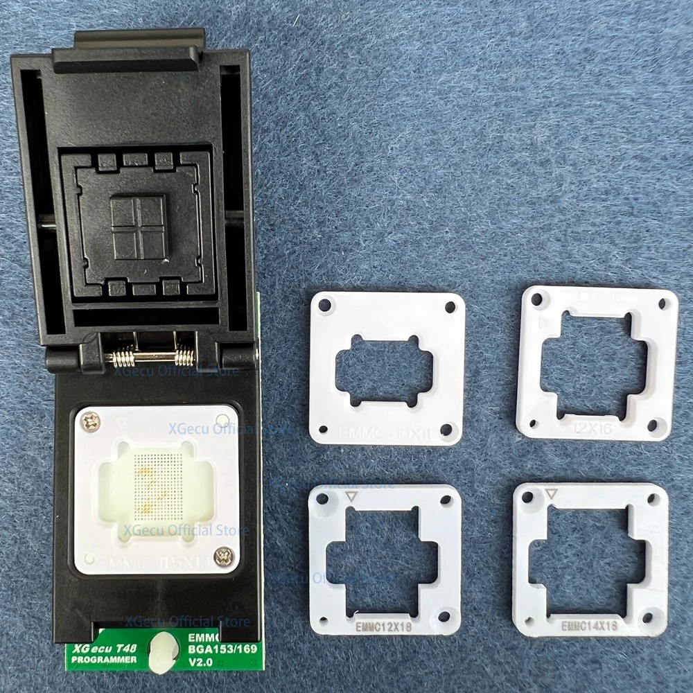 EMMC BGA153 BGA169 Adapter IC Socket for XGecu T48 Programmer +5pcs limit frames