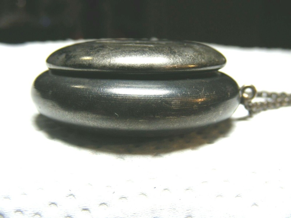 Vtg. Sterling Silver Monogrammed Snuff/Pill Compact
