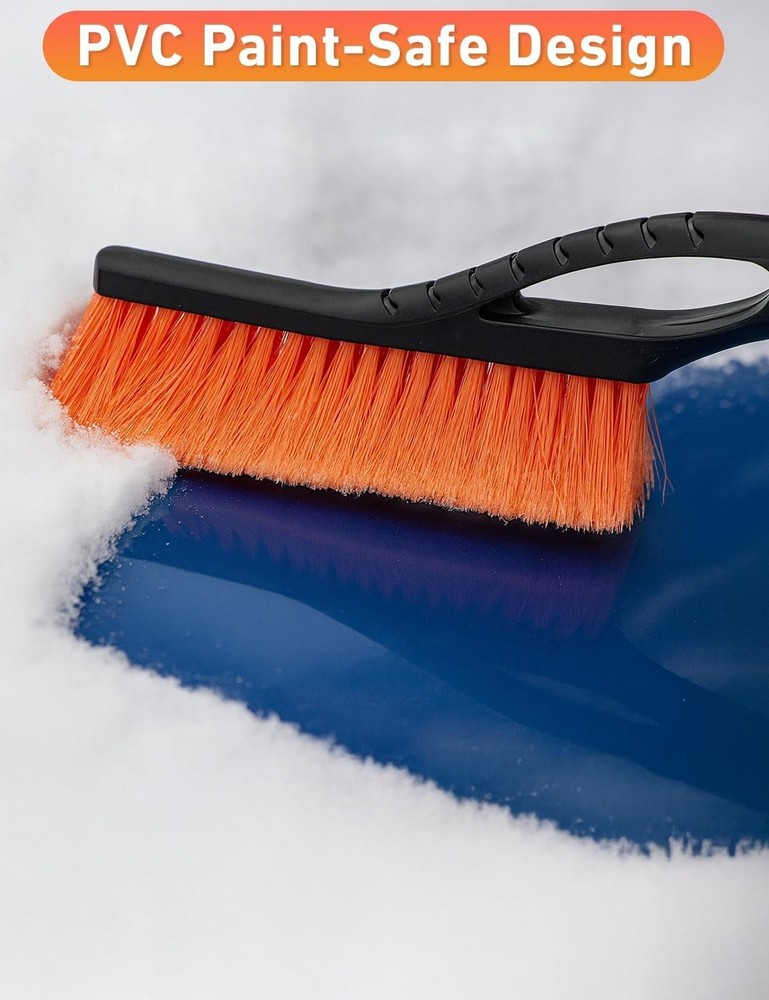 27'' Ergonomic Snow Brush & Ice Scraper Set - Durable, Compact & Lightweight