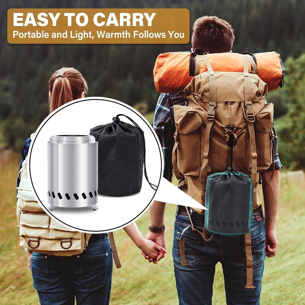 Tabletop Fire Pit, Smokeless Firepit Outdoor, Mini Fire Pit for with Carry Bag