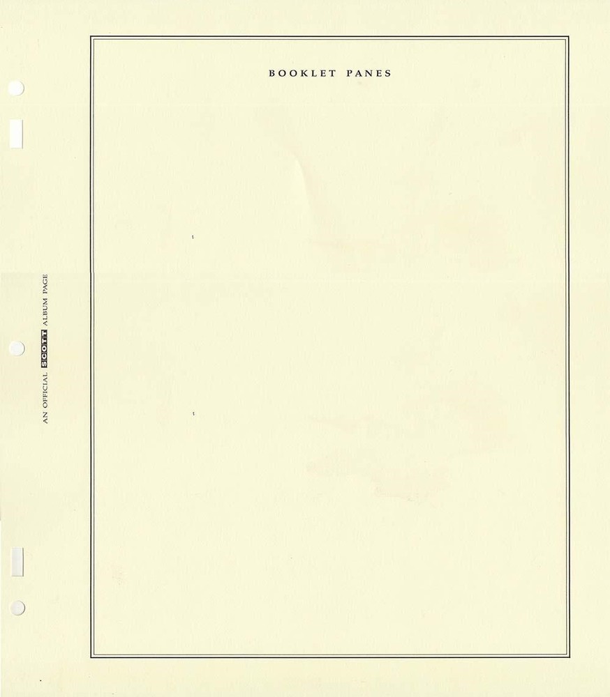 Scott US Booklet Panes Blank Pages For Scott Albums Pack of 20 White Sheets New