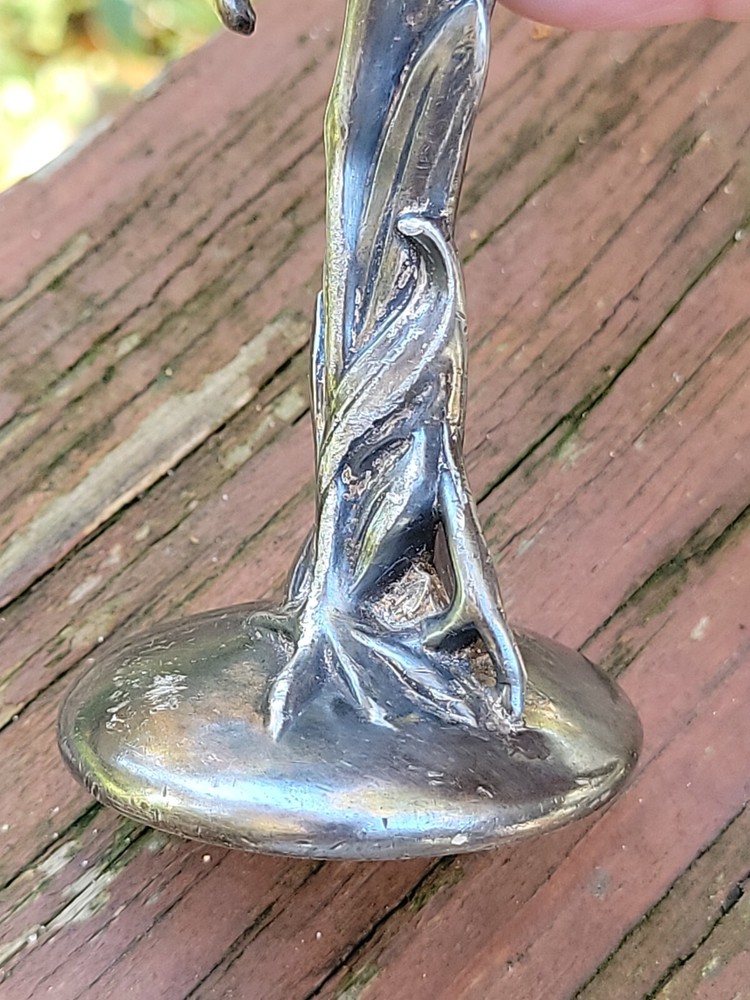 VTG Silverplated FLAMINGO BIRD Figurine Weidlich Bros Mfg Co MADE in USA