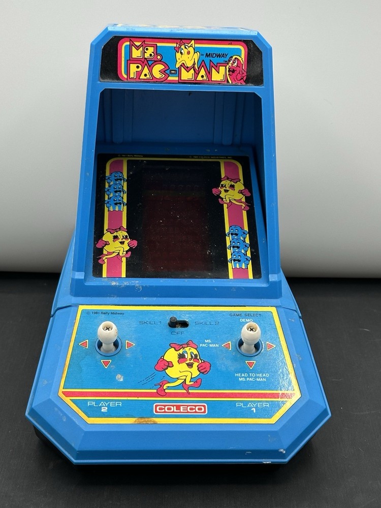 Coleco Bally Midway 1981 Ms. PAC-MAN Mini Tabletop Arcade Video Game Console