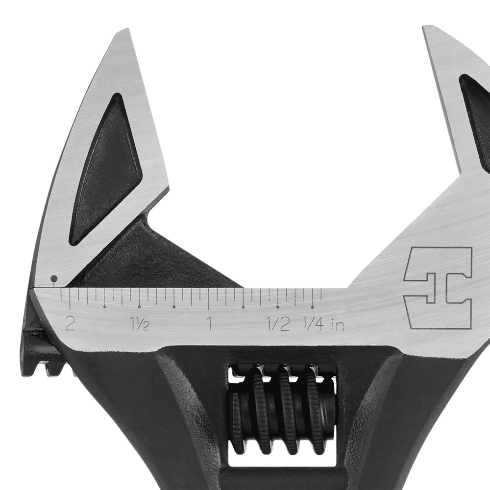 HART 12-inch Pro Adjustable Wrench with Laser-Etching
