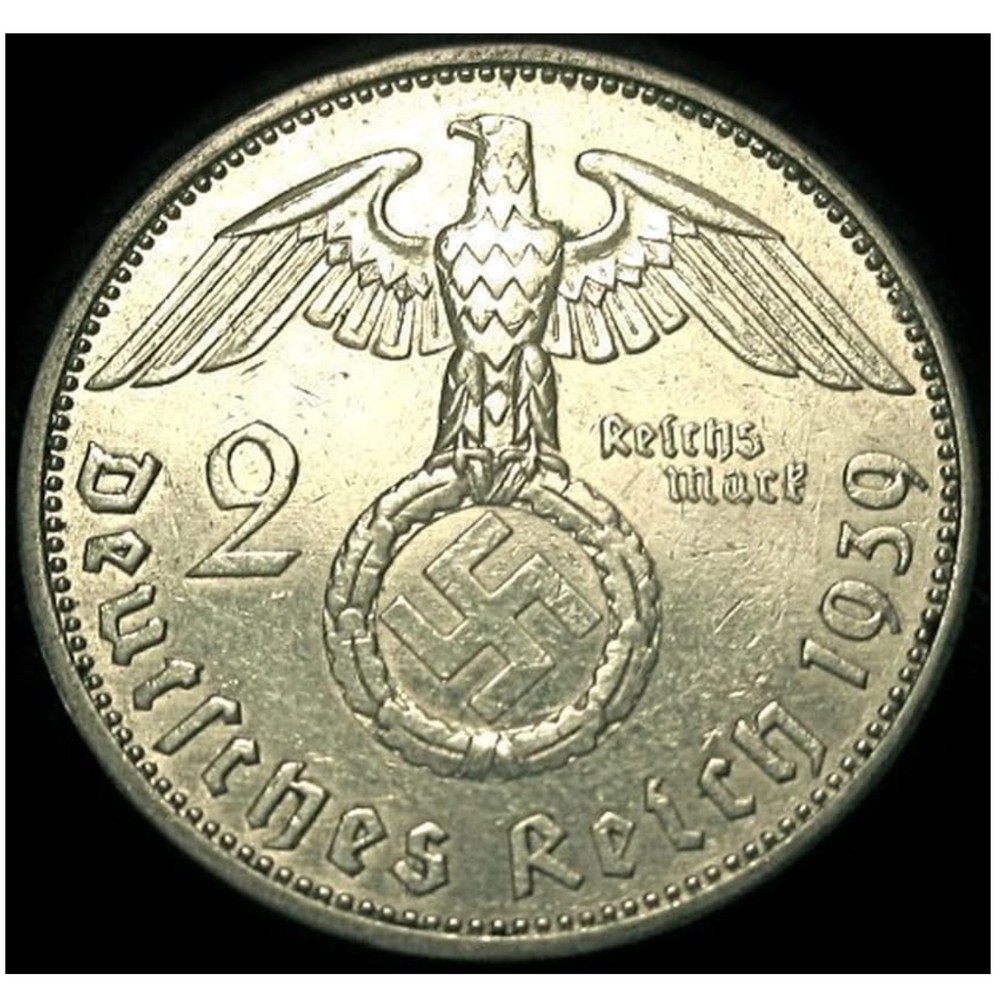 Authentic 2 Reichsmark Coin - Silver Composition, Various Grades Available