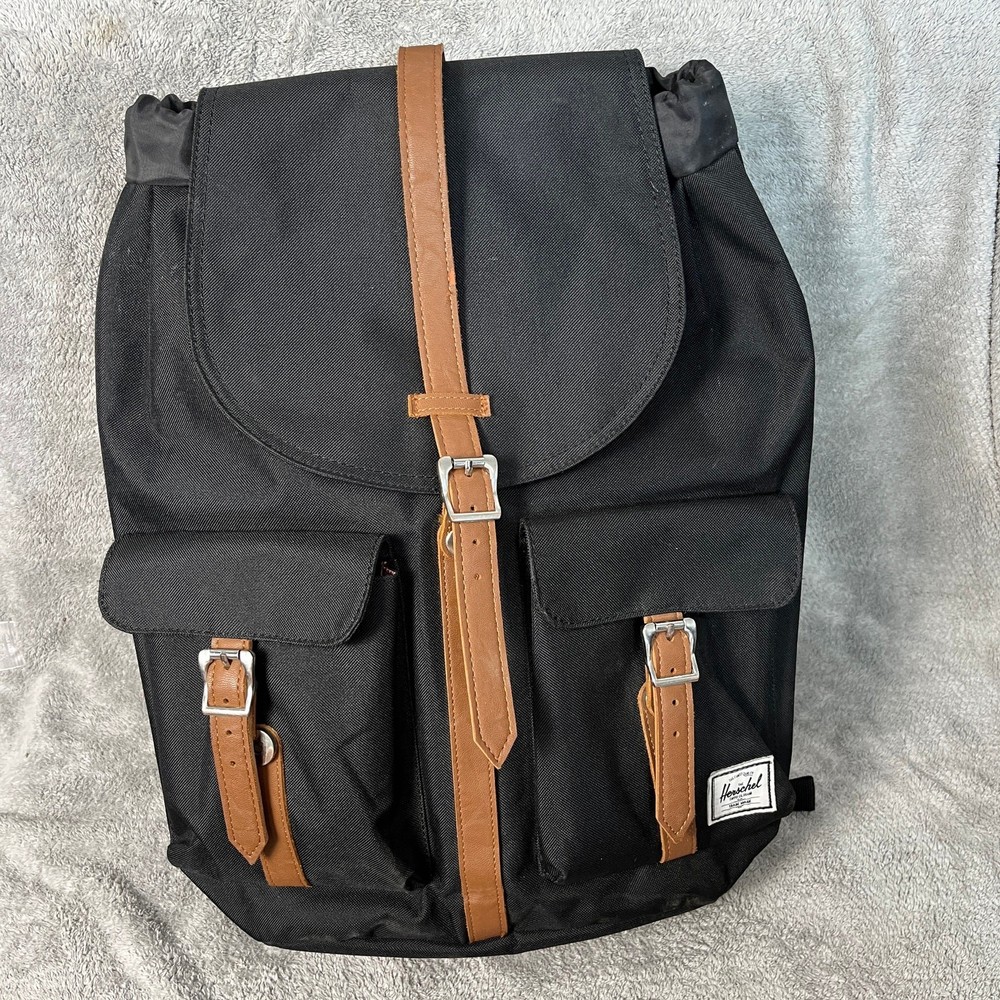 Herschel supply backpack Dawson’s backpack black with brown & buckles