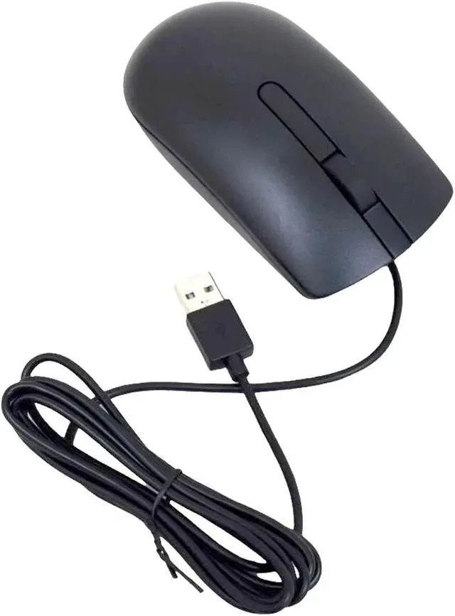 Dell Wired Scroll Optical Mouse - Black