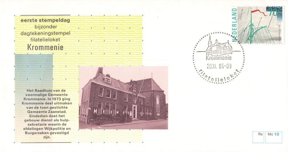 G031 Netherlands 1986 Krommenie FDC