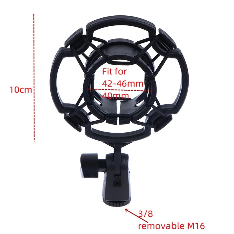 Condenser Microphone Shock Mount Holder 42-46mm Anti Vibration Studio Clip