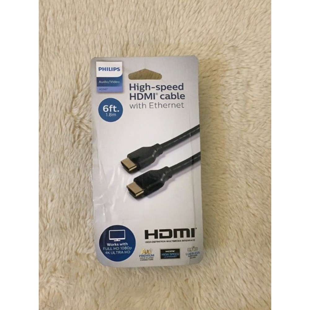 Philips 6' Basic HDMI High Speed Cable with Ethernet - Black