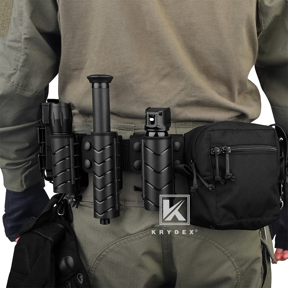 KRYDEX Pepper Spray Holder 360 Rotatable OC/Mace Pepper Holster Carrier for Belt