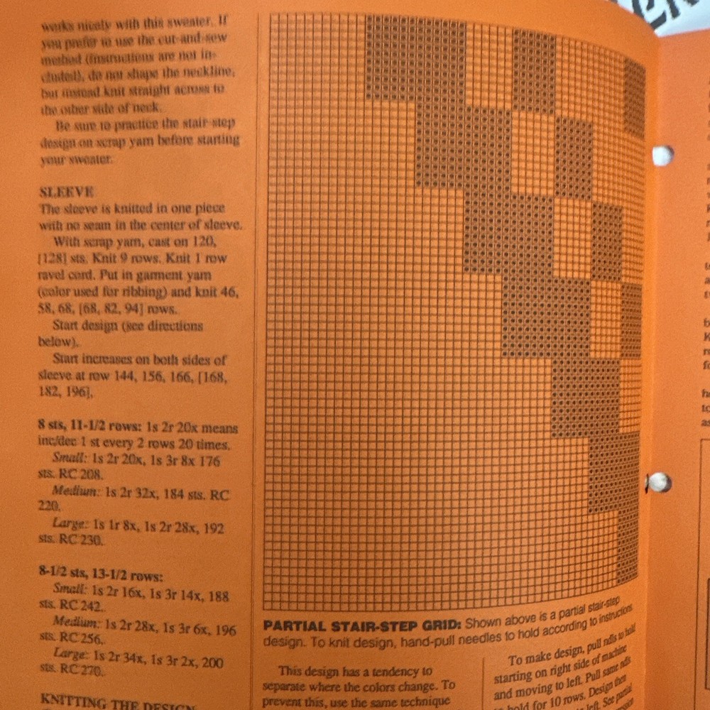 Stair Steps On A Sideways Dolman - OOP Machine Knitting Book - Sue Bluhm