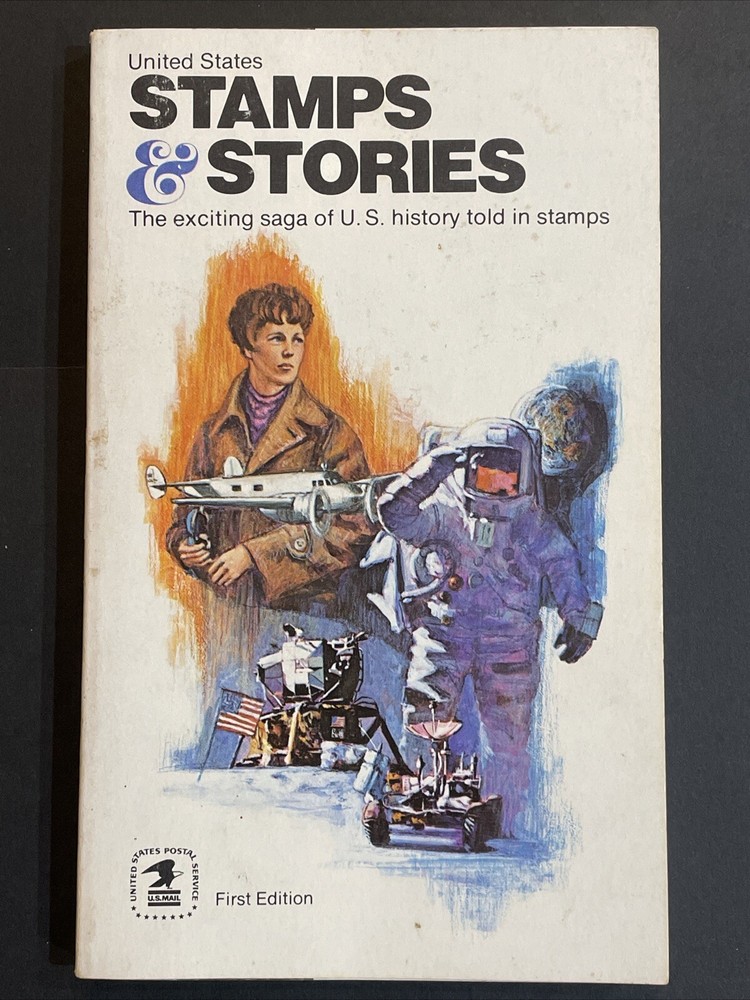 1972 USPS Stamps & Stories, 1st First Edition, Paperback Book