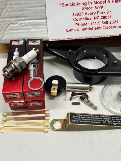 1928-1931 Model A Ford Deluxe Tune-up Kit with Nu-Rex Timing Tool and Clear Cap