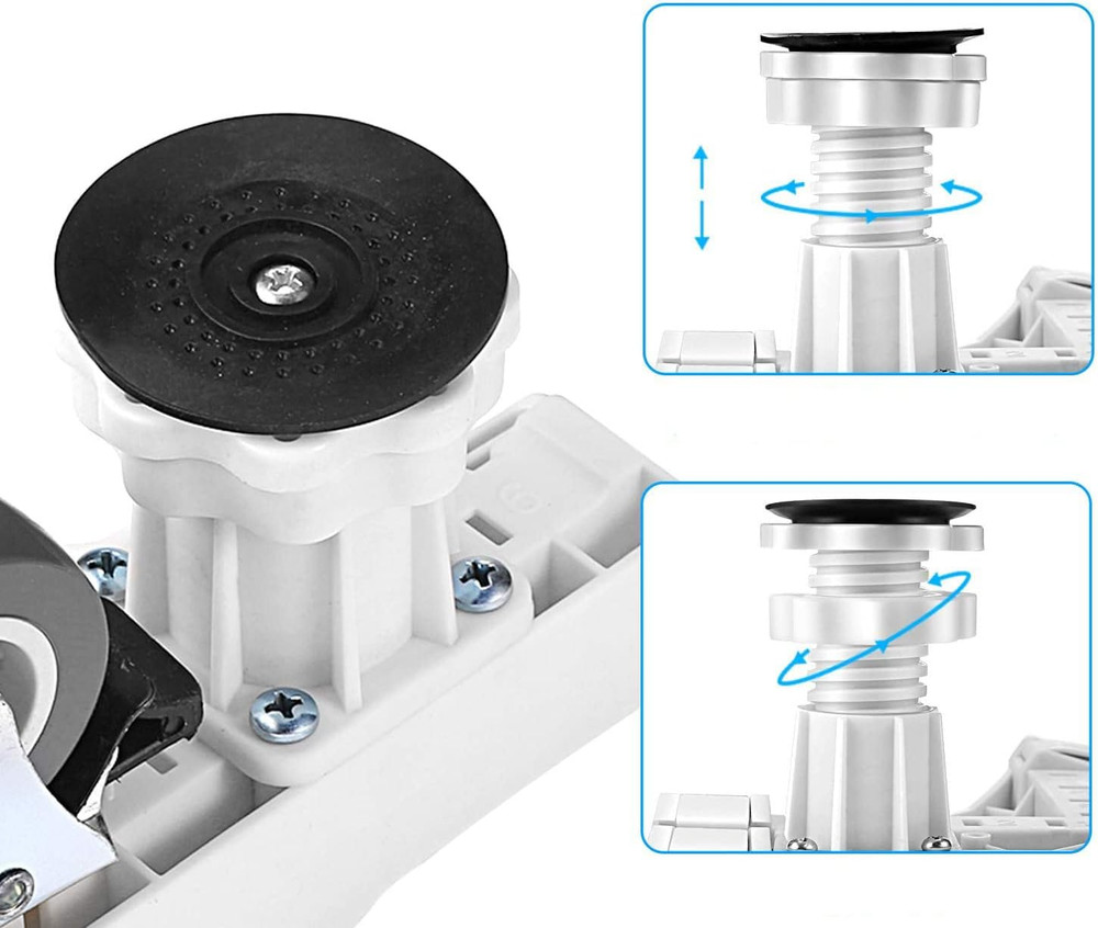 Adjustable Multi-Functional Refrigerator and Washing Machine Stand with 4 Feet