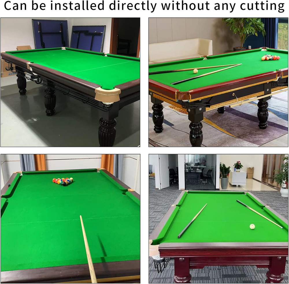 8" Pool Table Felt W/ 6 Cloth Strips, Pre Cut Billiard Table Cloth Felt