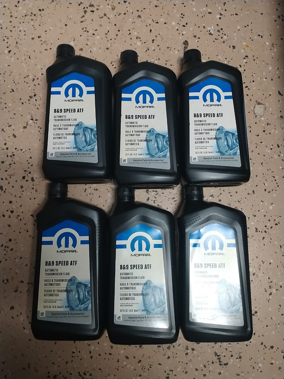 6x Case OEM Mopar 68218925AB 8 & 9 Speed Automatic Transmission Fluid ATF New