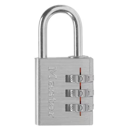 Master Lock 630D Luggage/Briefcase Padlock, Aluminum, Side