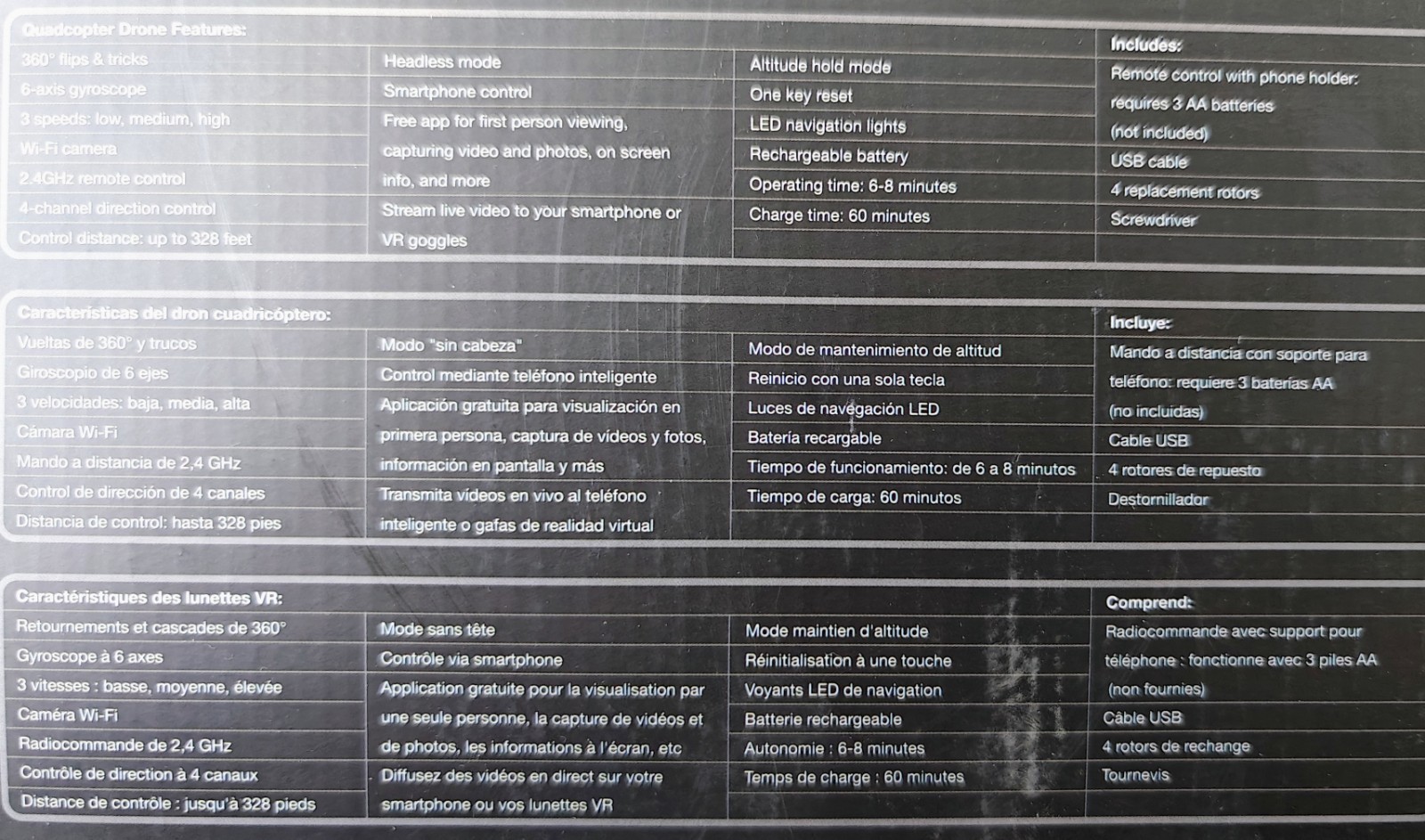 GOLDFINCH Sky Rider Quadcopter Drone with Wi-Fi Camera and VR Goggles