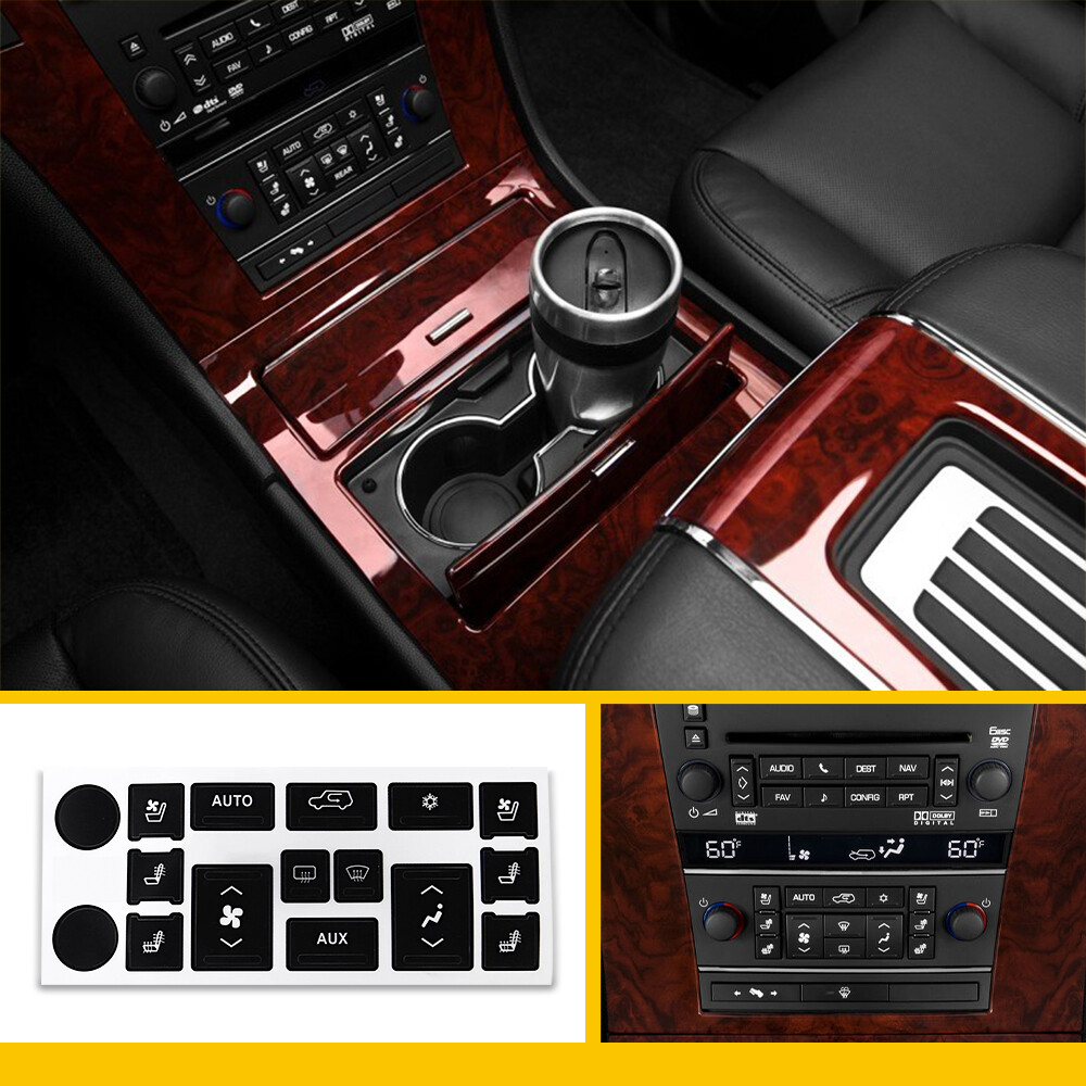 For 2007-2014 Cadillac Escalade EXT ESV Climate Control Worn Button Repair Decal