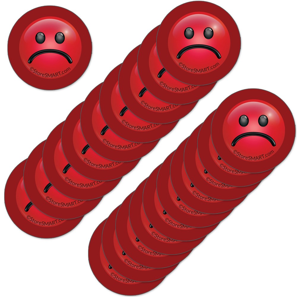 StoreSMART - 1" Mood Magnets for Status Visualization - 10-Pack - FACE1-_-10