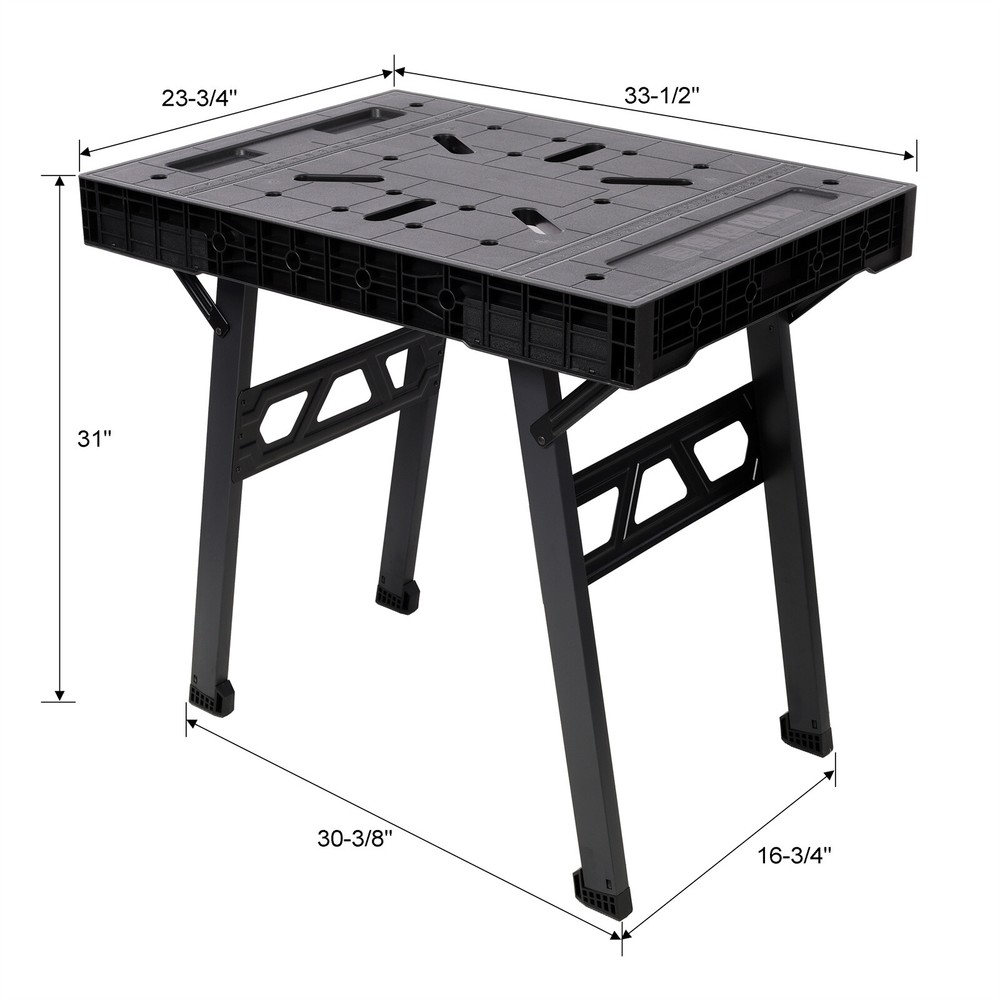 Portable Workbench Foldable Work Benches 1650LBS Capacity for GarageWorkshop