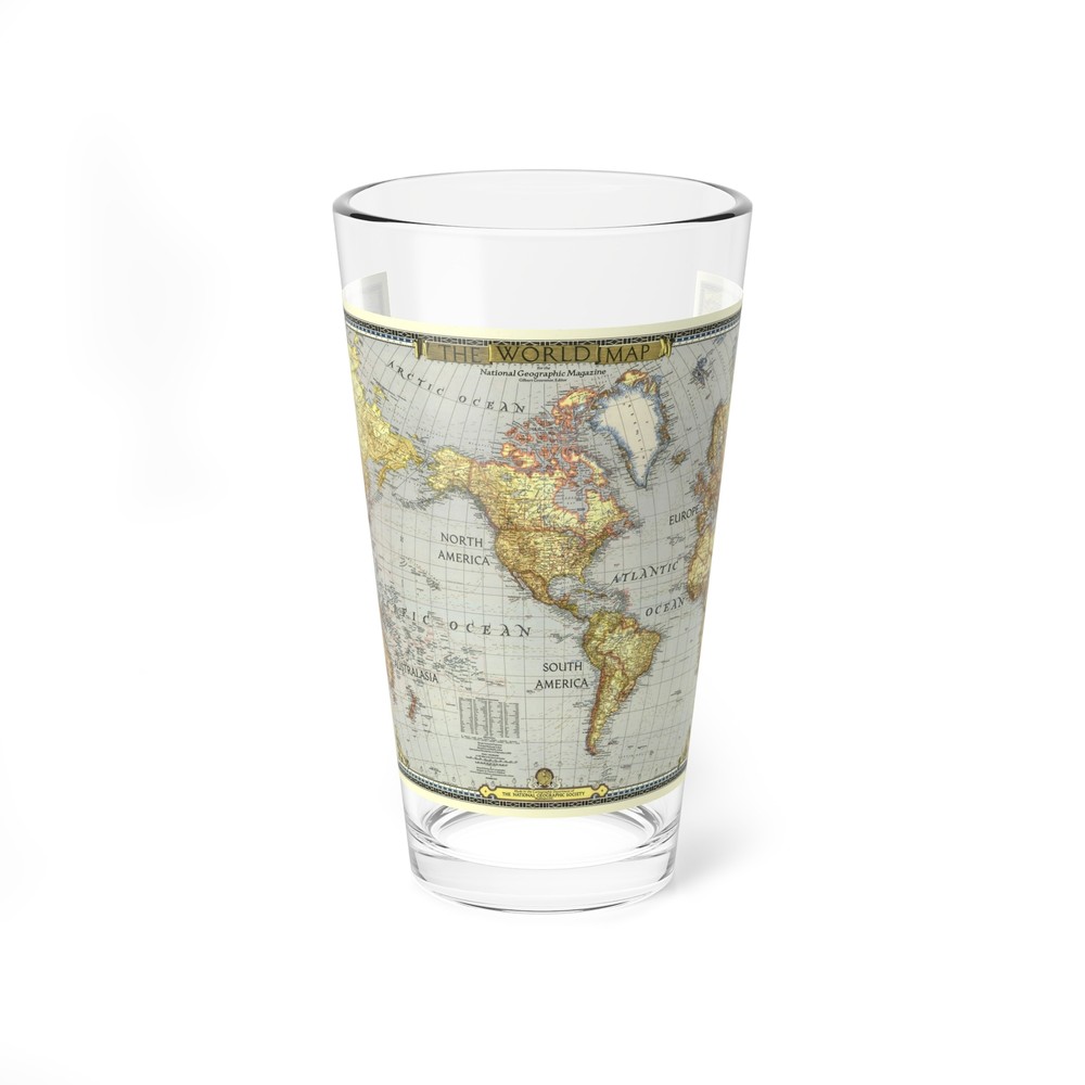 World Map (1943) (Map) Pint Glass 16oz