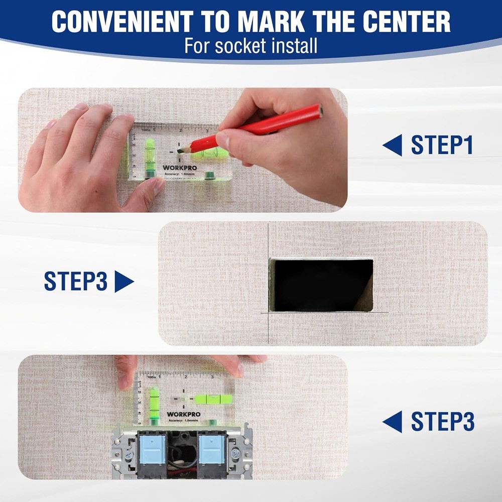 WORKPRO Small Level, 3-3/4 Inch Mini Level Tool Shatterproof Magnetic Level NEW